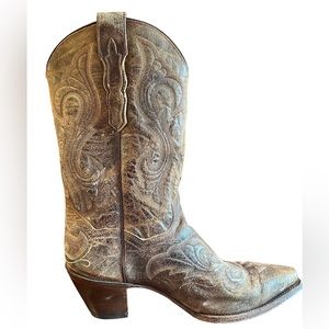 Distressed Dan Post Cowboy Boots